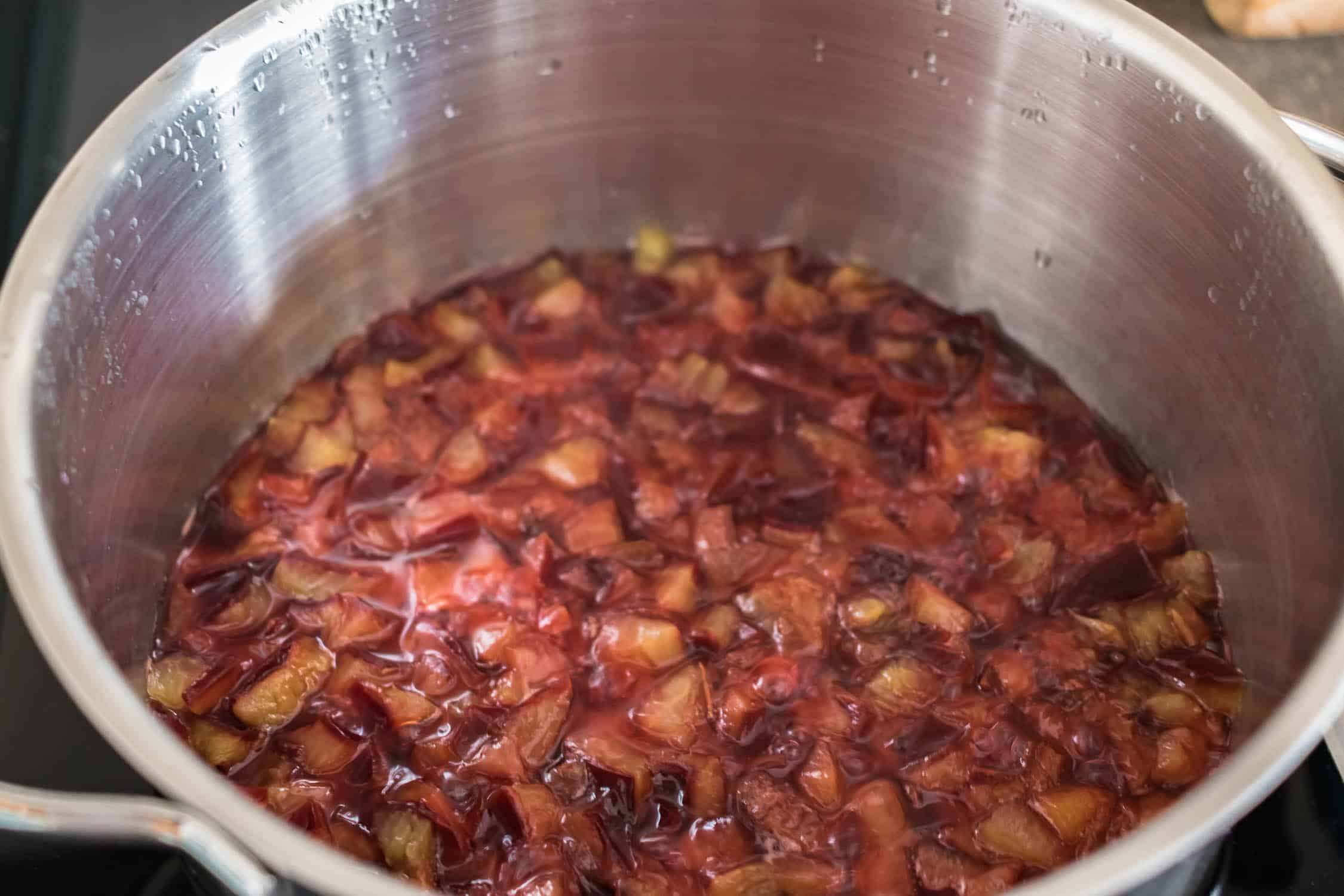 Pflaumenmarmelade mit Honig und ZImt ist ganz einfach selber zu kochen. Die Pflaumen oder Zwetschgen sind aus biologischem Anbau