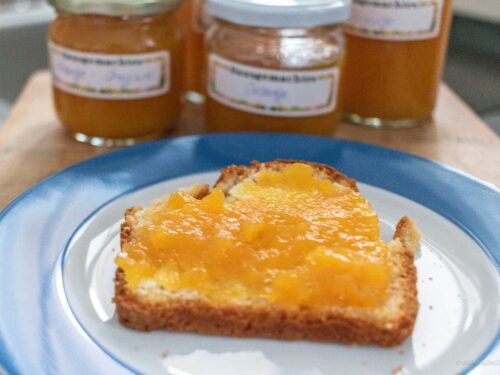 Orangenmarmelade mit Ingwer - schnell und einfach selber gemacht, wenige Zutaten wie Orangen, Zitrone, Gelierzucker