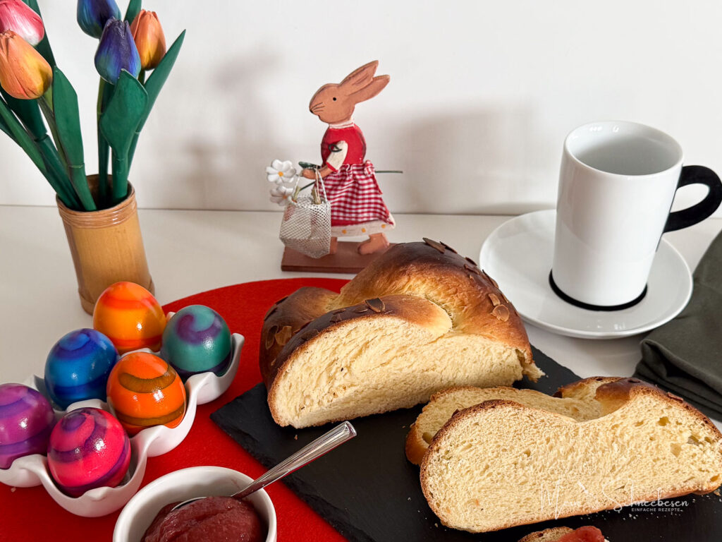 Osterzopf - mit Hefeteig schnell einfach und gebacken